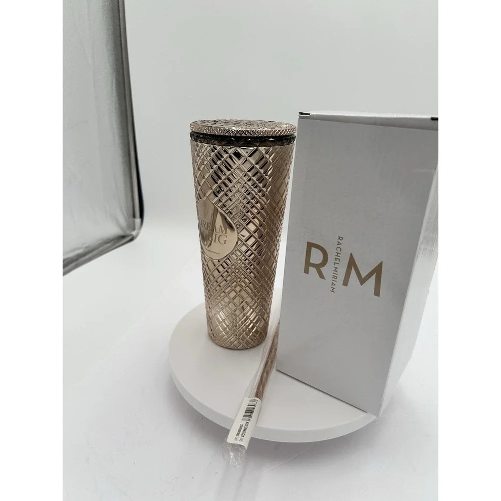 RACHEL MIRIAM Dream Big Metallic Gold Tumbler 24 oz - New in Packaging BPA Free